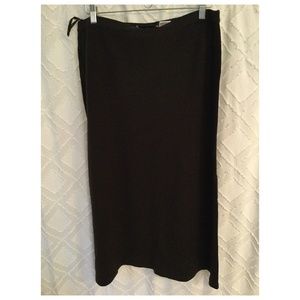 J. Jill Brown Wool Long Skirt